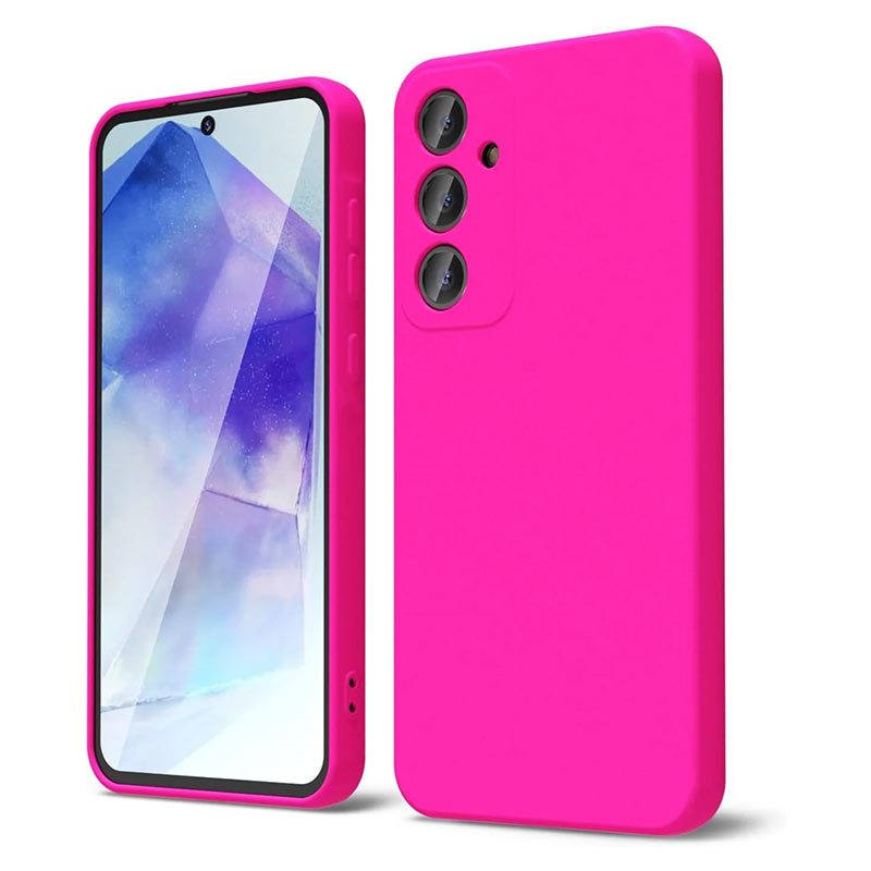 Цикламен силиконов калъф за Samsung S25